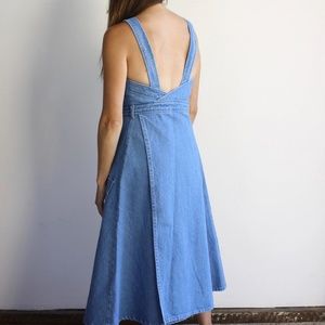 Carleen Denim Louise Wrap Dress Large